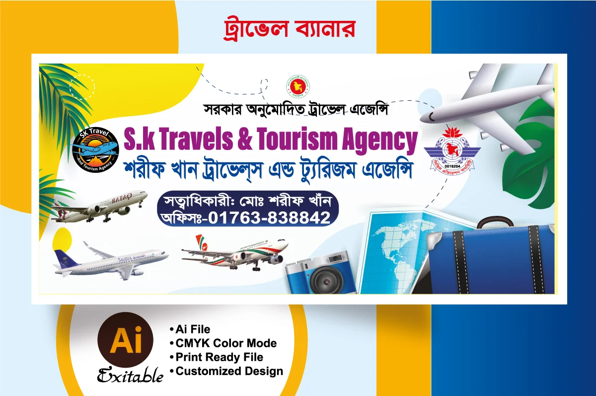 Travel agency banner design