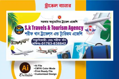 Travel agency banner design