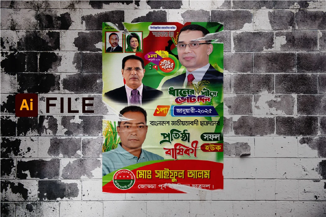 প্রতিষ্ঠা বার্ষিকী ব্যানার, ছাত্রদলের প্রতিষ্ঠা বার্ষিকী পোস্টার ডিজাইন