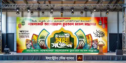 ইসলামিক মাহফিল ব্যানার ডিজাইন