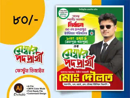 ইউনিয়ন পরিষদ মেম্বার পদপ্রার্থী নির্বাচনী পোস্টার ডিজাইন, মেম্বার নির্বাচন পোস্টার, নির্বাচনী প্রচারণার ব্যানার ডিজাইন